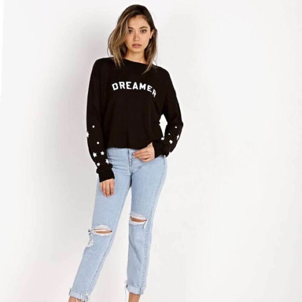 XS Dreamer Crop Sweatshirt in Vintage Black - Picture 4 of 4